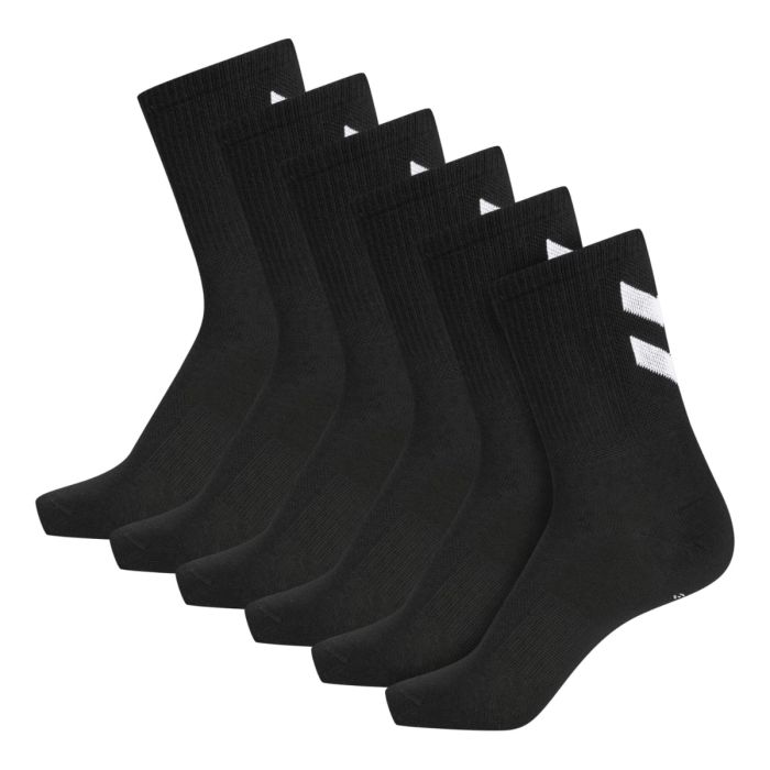 Hummel Unisex Strømper Chevon Mid-Cut Socks 6-Pack Sort