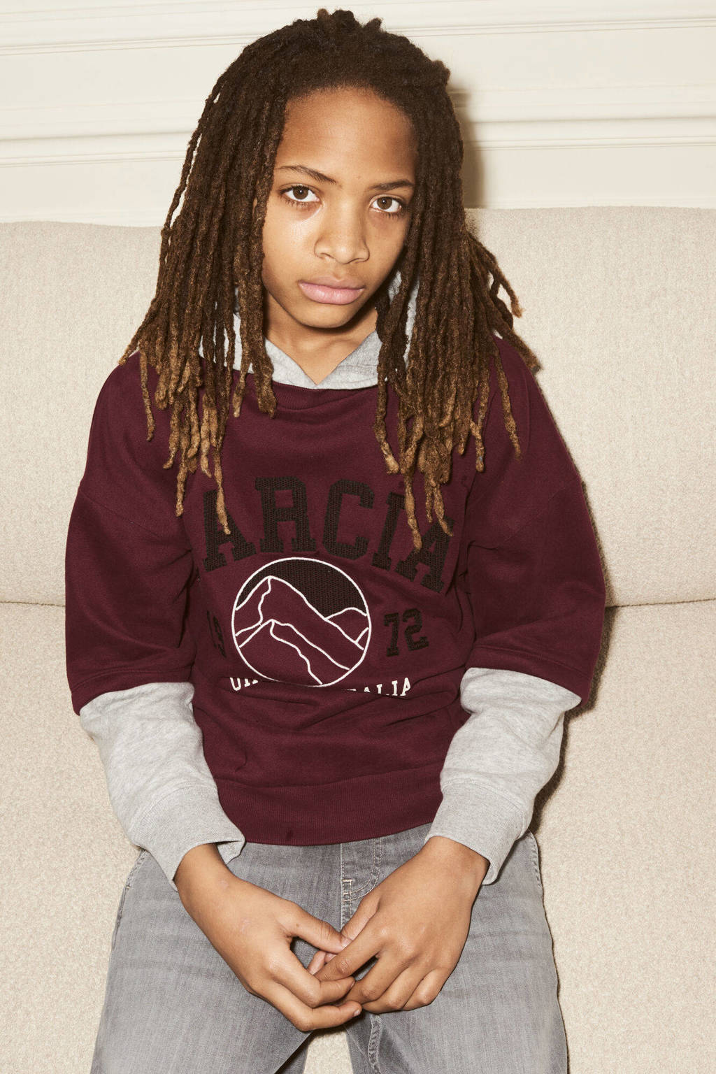 Garcia hoodie met printopdruk rood