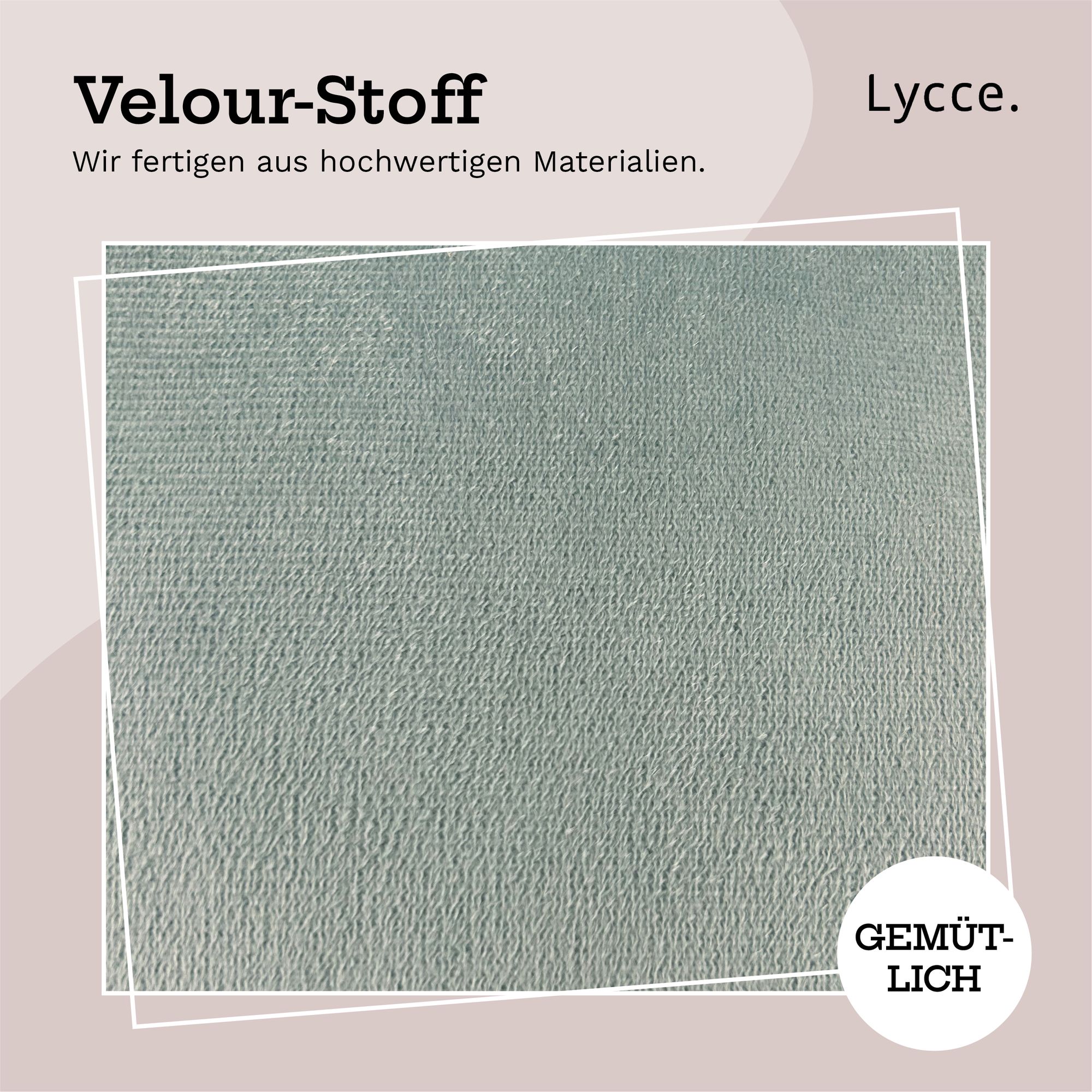 Lycce Klemmkissen / Sitzkissen mit 1 Leiste, Velourstoff rosa und blau