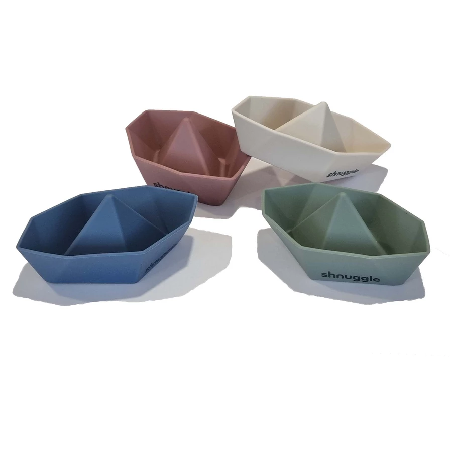 shnuggle Badespielzeug Shnuggle Badeboote blau, grün, altrosa, creme