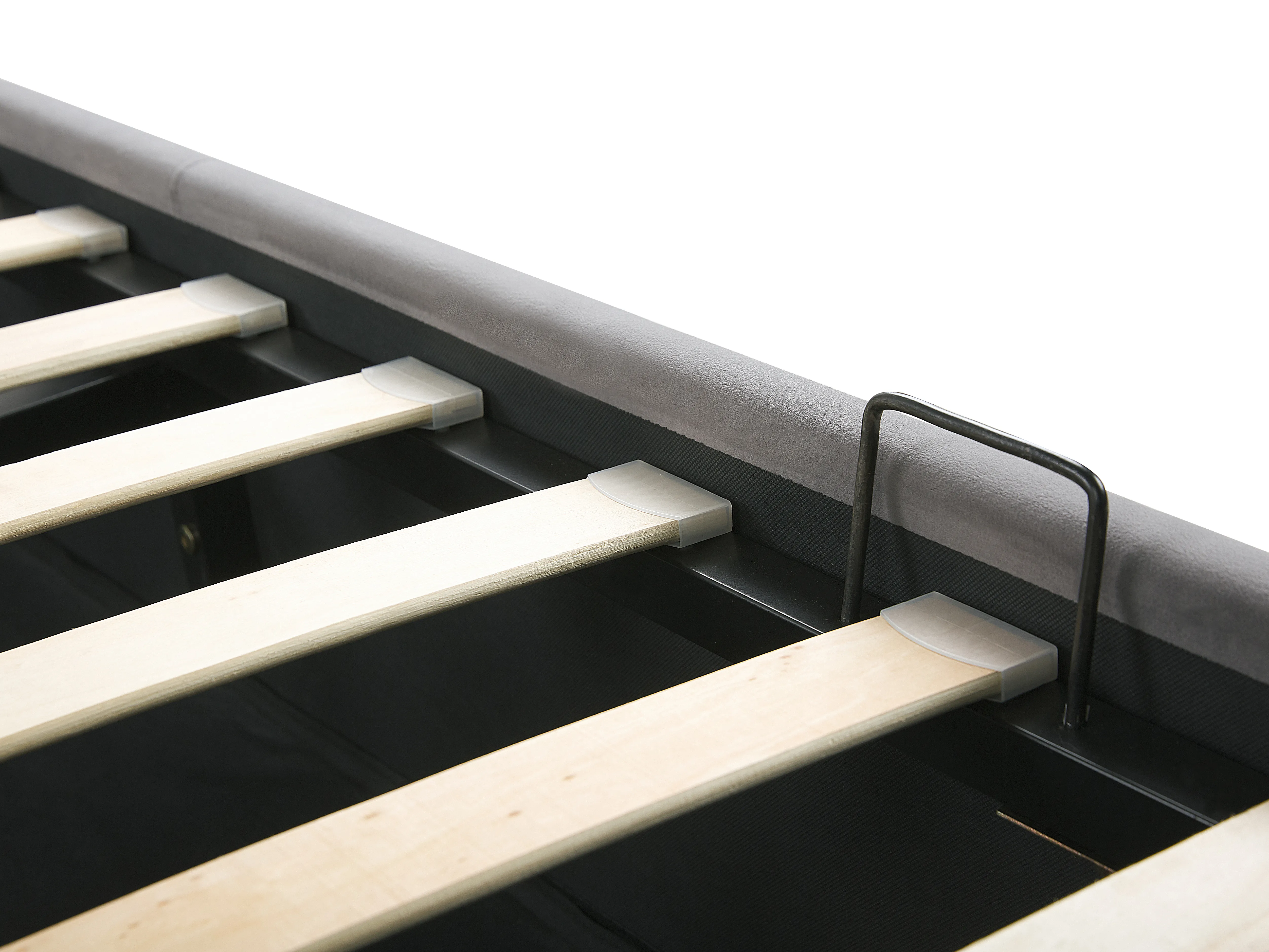 Bed met opbergruimte Fluweel ROCHEFORT 180 x 200 cm Grijs