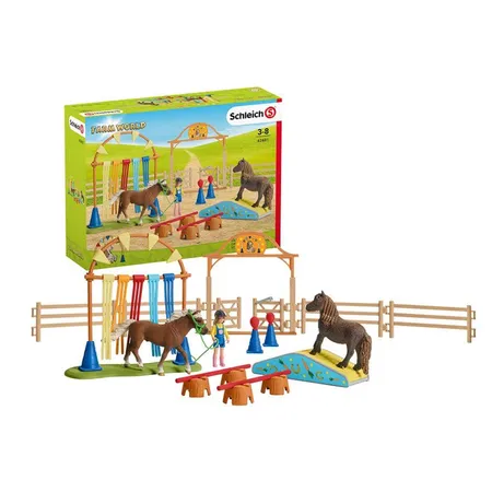 Schleich® 42481 Farm World Spielset - Pony Agility Training