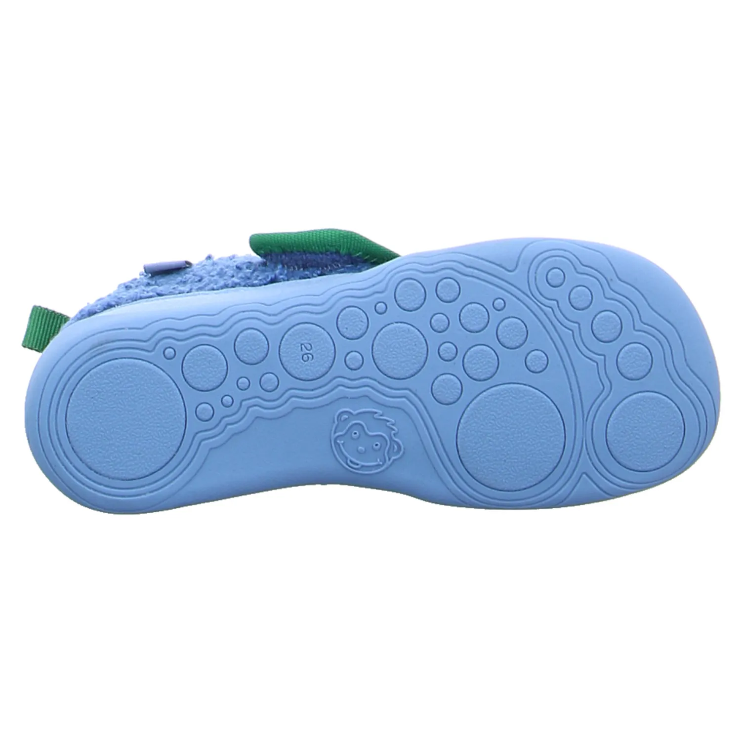 AFFENZAHN Kinder-Hausschuh Blau Textil  Komfortschuh