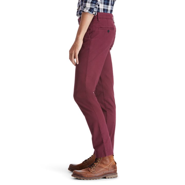 Calças chino elásticas Sargent Lake para homem na cor bordô.