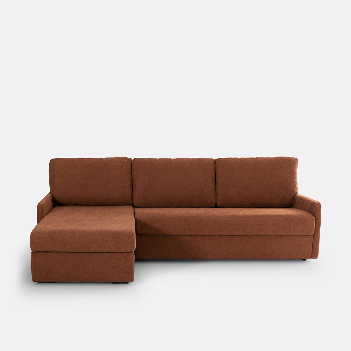 LA REDOUTE INTERIEURS<br>Sofá-cama de canto, tecido texturizado, espuma Marta