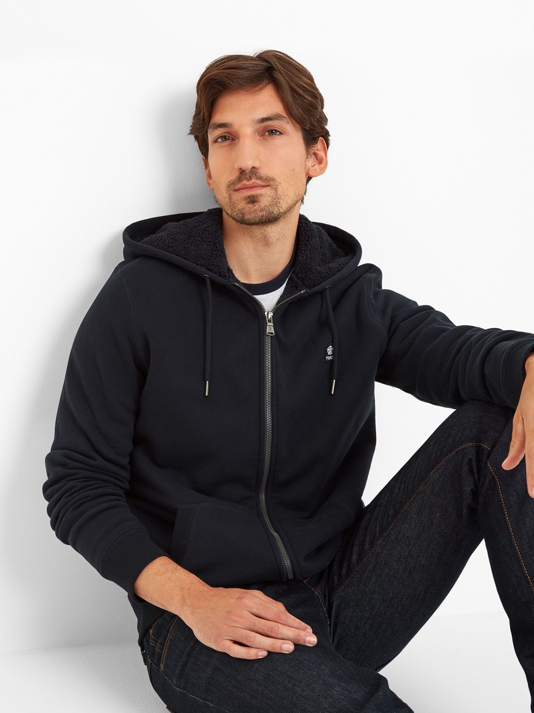 Blauw - Tog 24 Timble Sherpa gevoerde hoodie