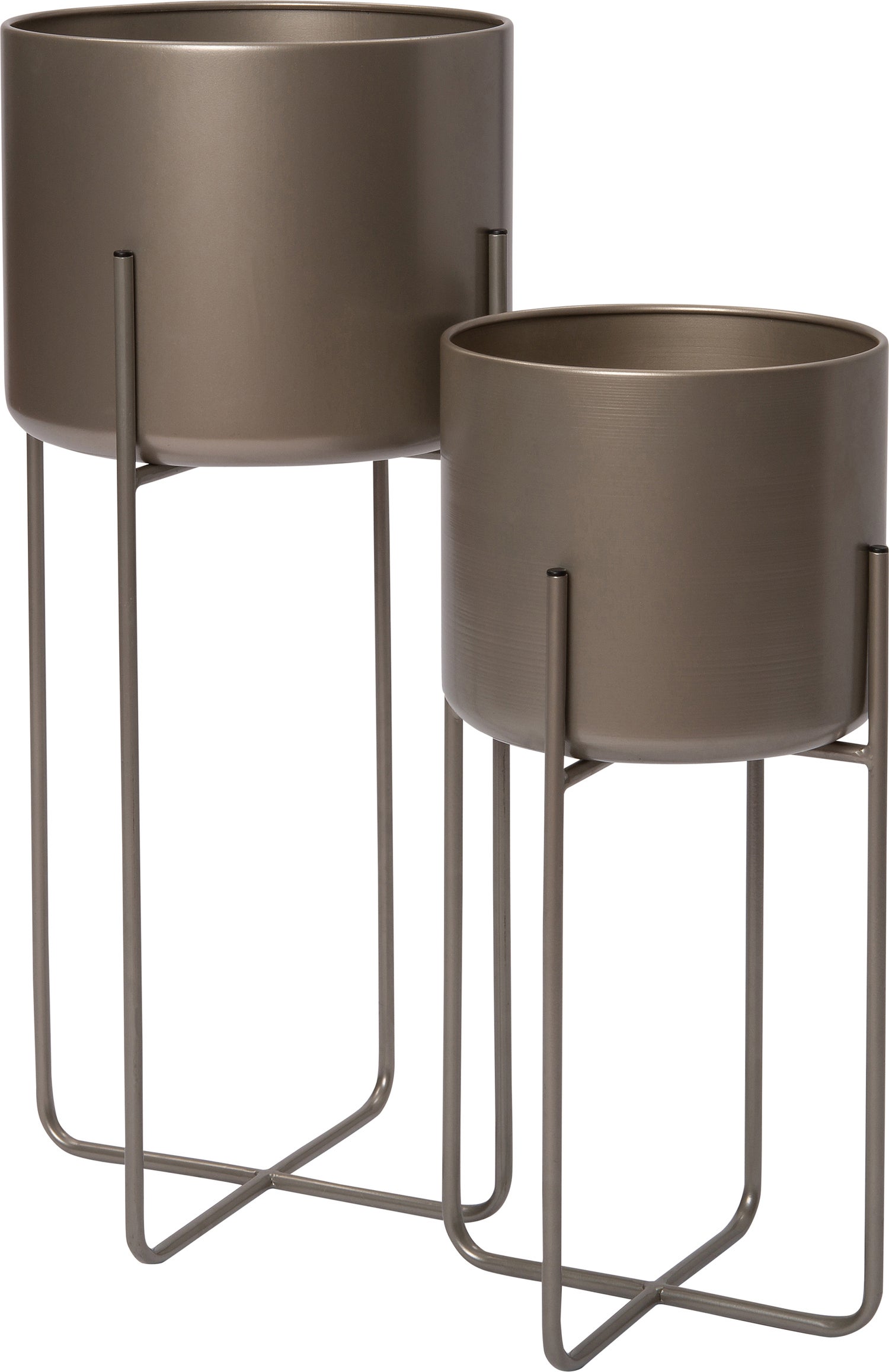 Intratuin bloempot op standaard Lina bruin D 28 H 66 cm
