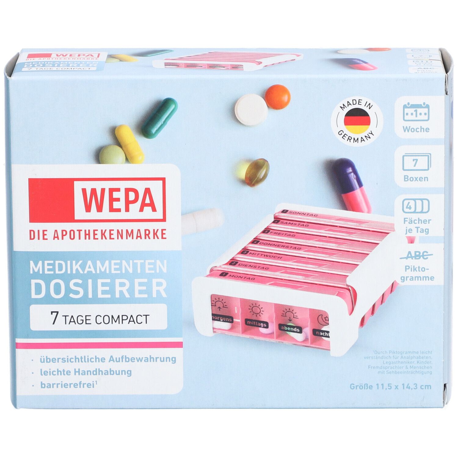 WEPA 7 Tage Compact Wochenmagazin weiß/pink