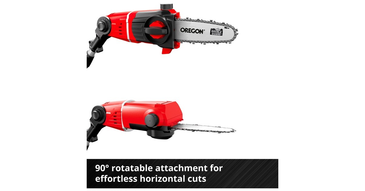 EINHELLAccu tuin-multitool GE-HC 18 Li T Solo stoksnoeizaag  (Rood, Accu en oplader niet inbegrepen)