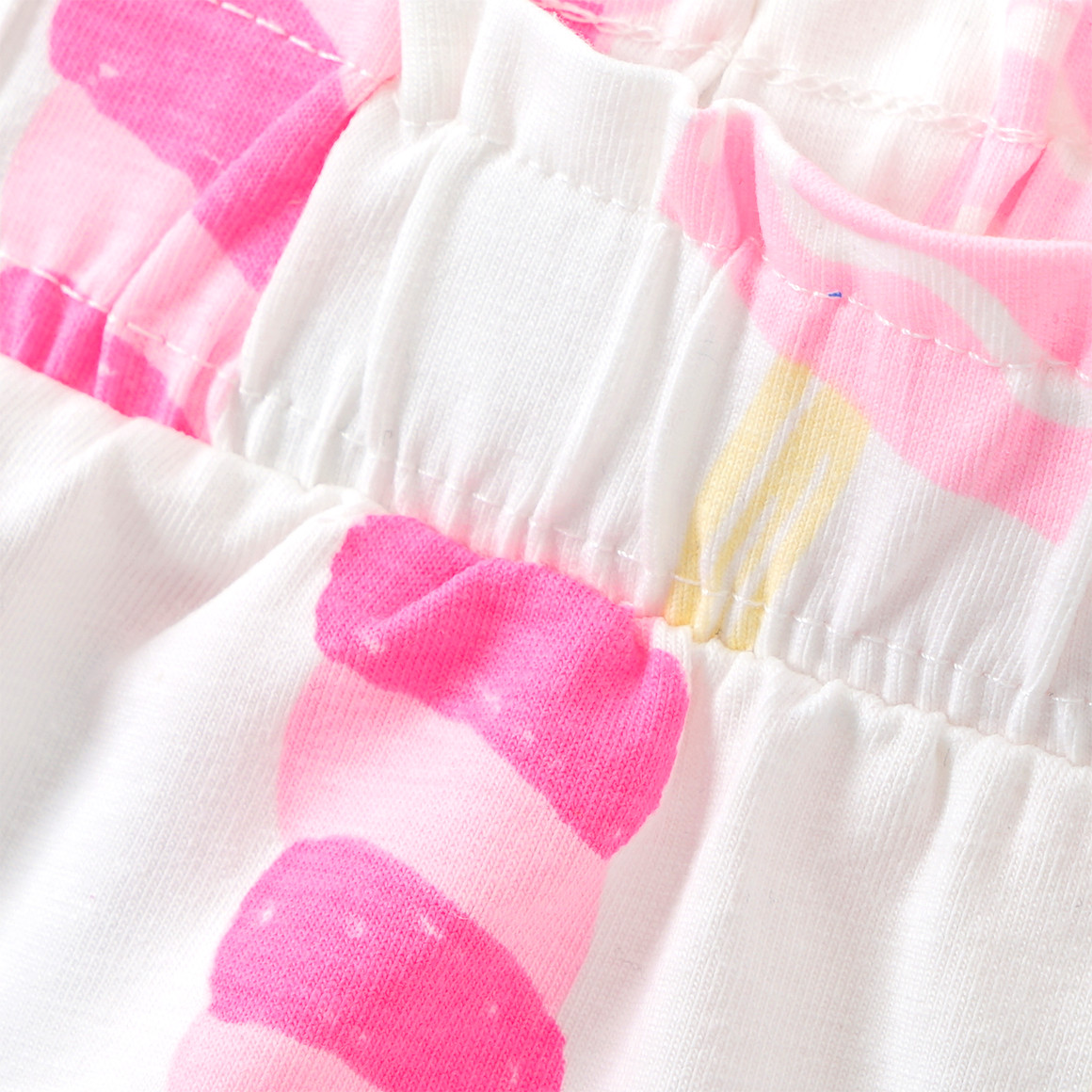 Famy 3 Mädchen Shorts mit bunten Motiven weiss / rosa / hellblau