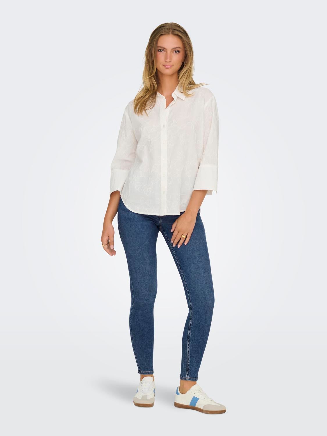 JDYMOON Hohe Taille Skinny Fit Jeans Medium Blue Denim
