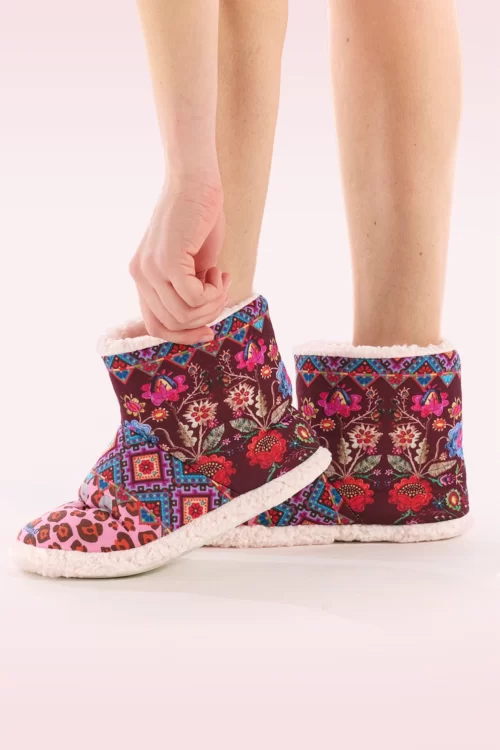 Dub & Drino Floral pantoffels in roze