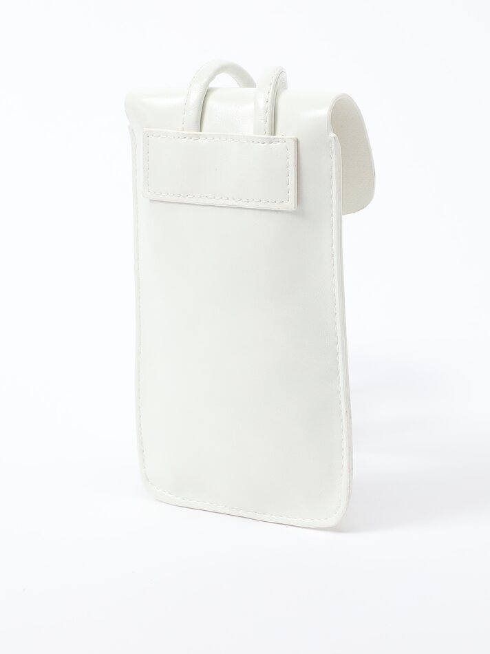 Capa para celular com efeito de couro - Branca