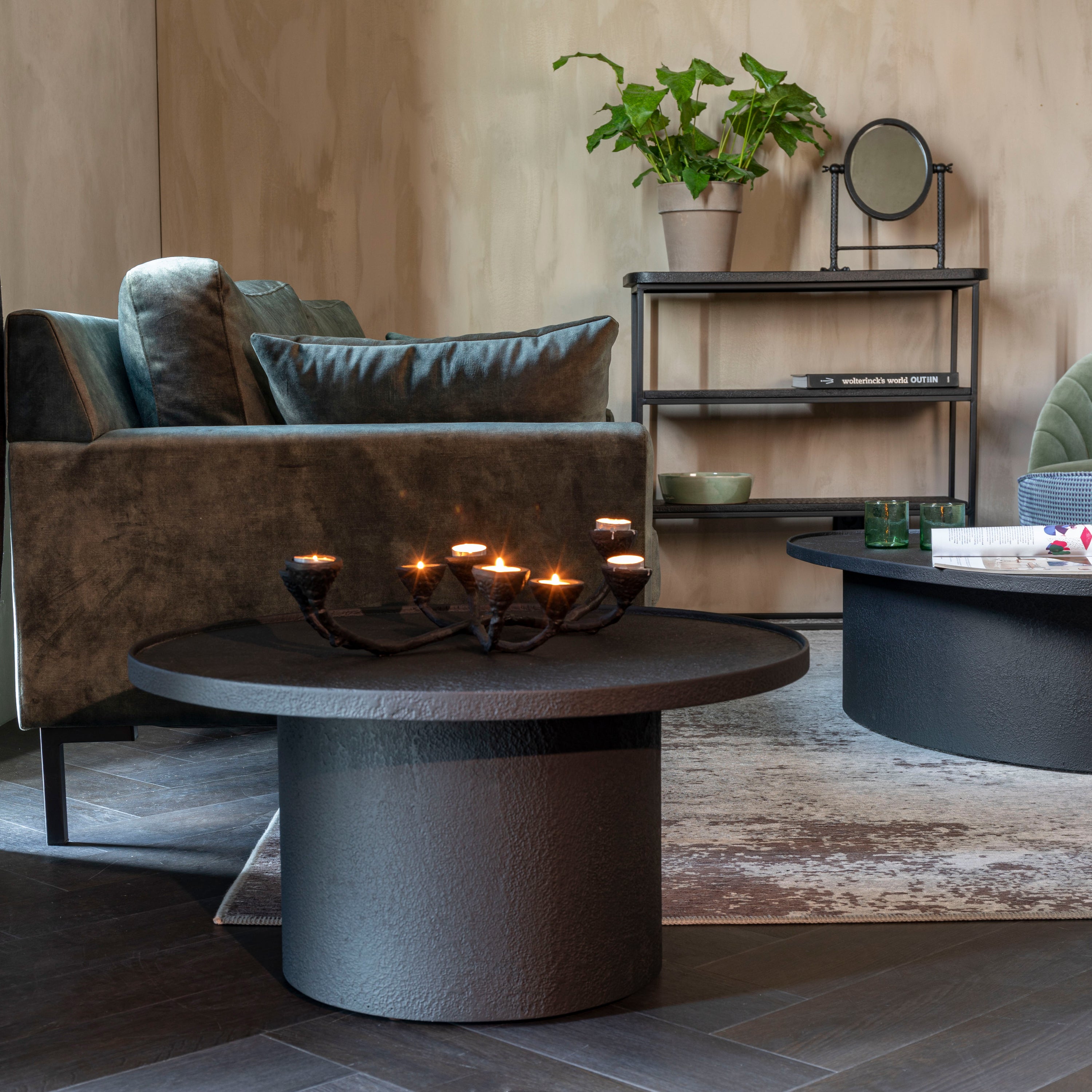 Dutchbone Winston Salontafel Rond - Zwart