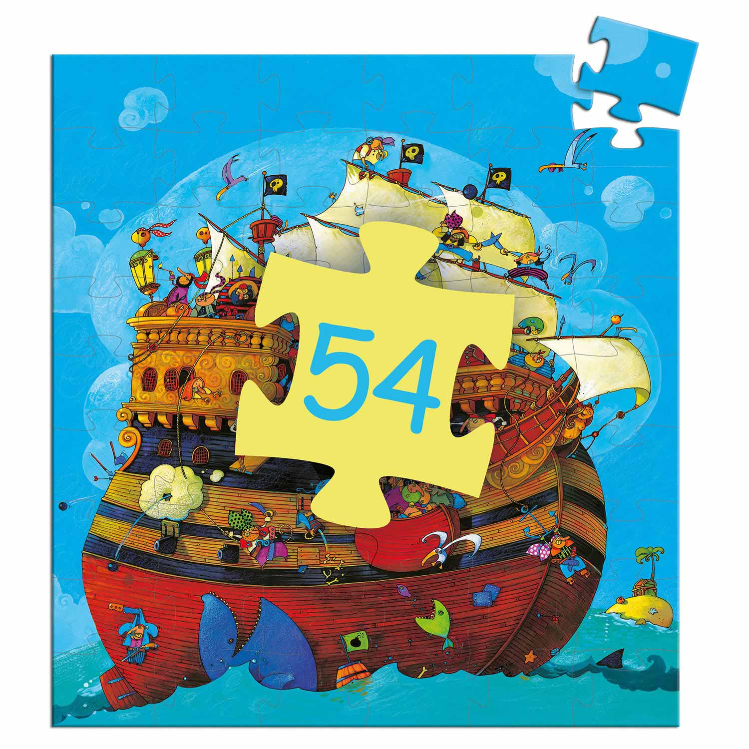 Djeco Legpuzzel De Boot van Barbarossa, 54st.