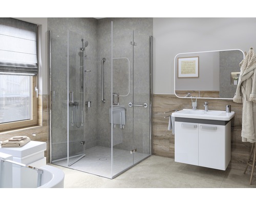 LED badkamerspiegel DSK Silver Juno 100x70 cm IP 24 (spatwaterdicht)