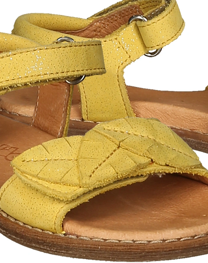 Sandalen LORE LEAVES in glittergelb