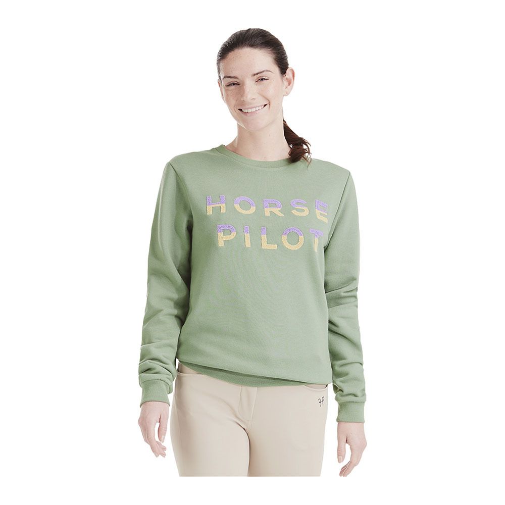 Horse Pilot TEAM - Sweat Femme smooth green