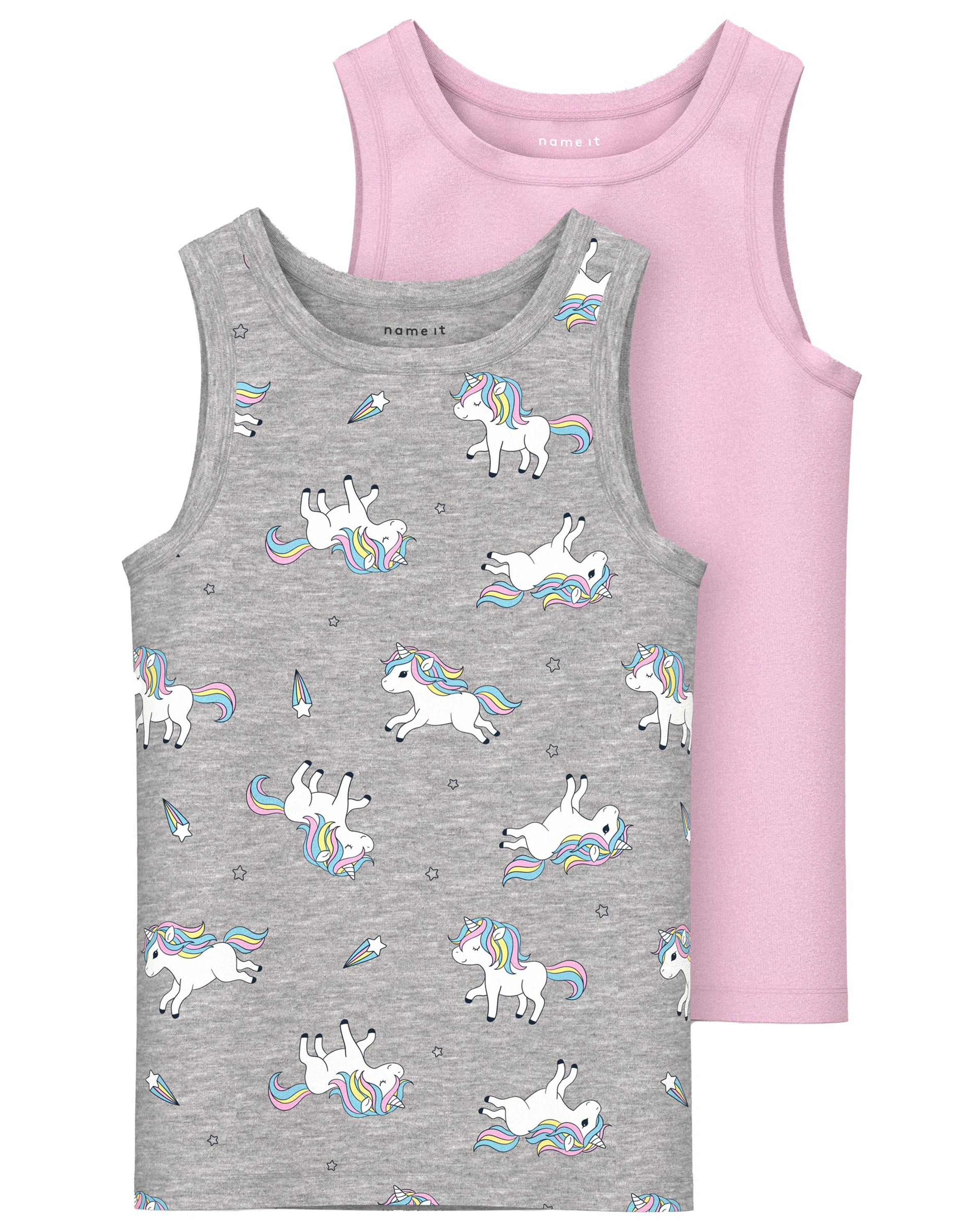 Unterhemd NMFTANK - UNICORN 2er-Pack in grey melange