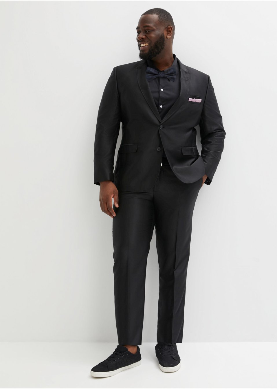 Costume de marié Slim Fit (Ens. 3 pces.) : veste, pantalon, nœud