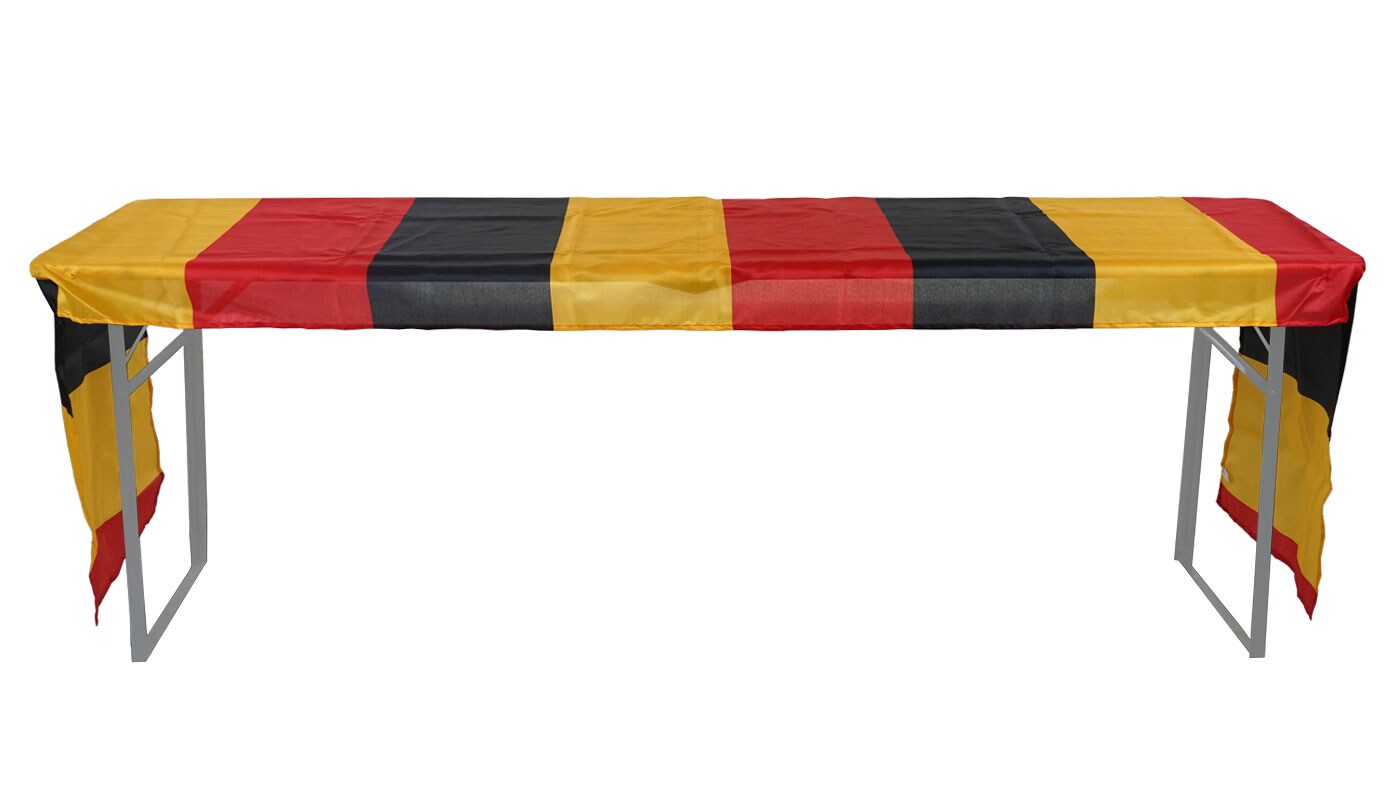 Tischdecke für Bierzeltgarnitur MCW-D19, Biertischhusse Tischhusse, Deutschland WM EM 360x73cm