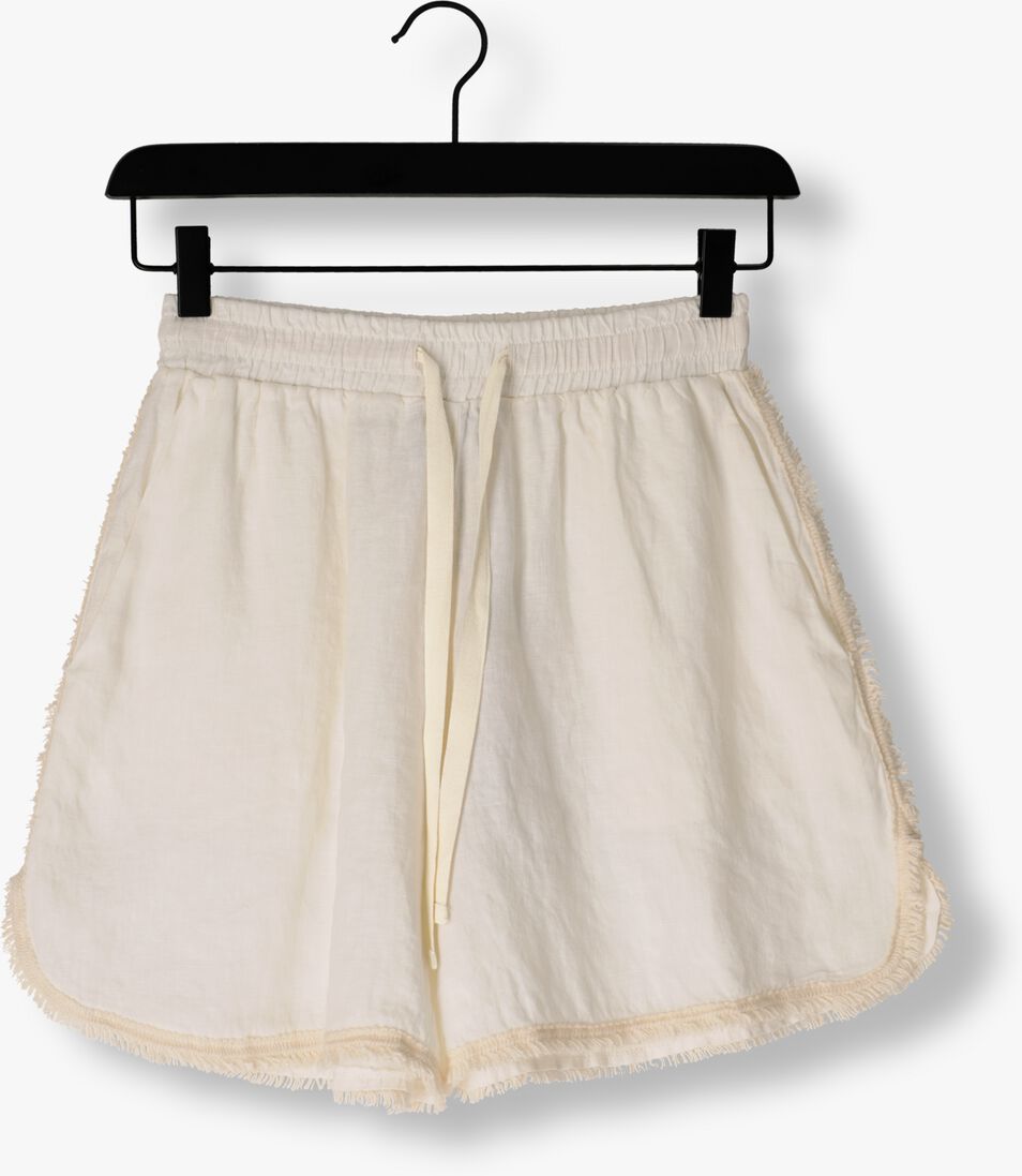 ACCESS witte access shorts shorts with elastic waist and fringes