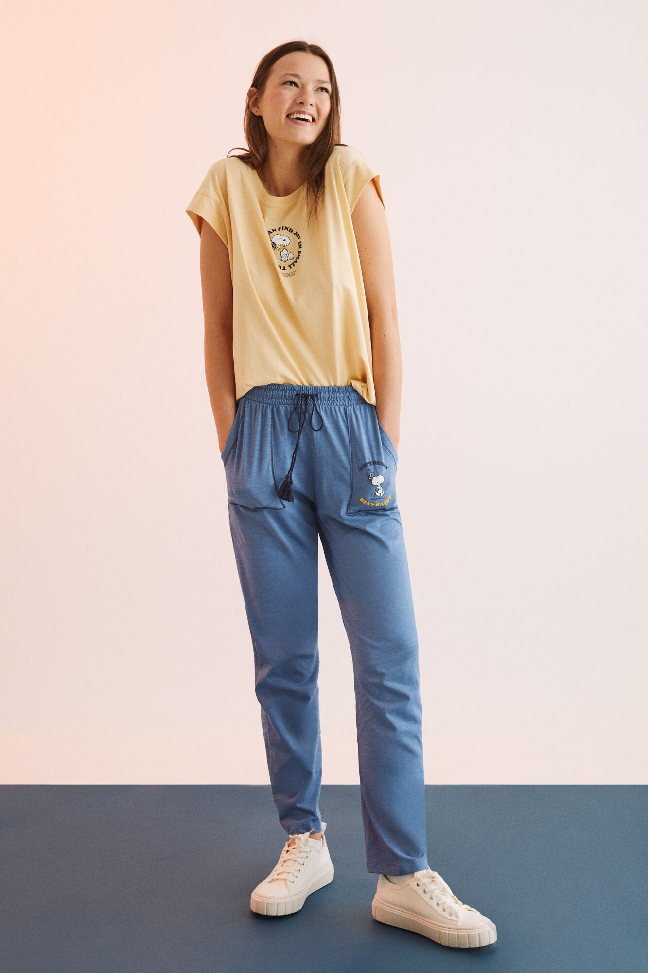 Calças compridas, 100% algodão, jeans azul - azul
