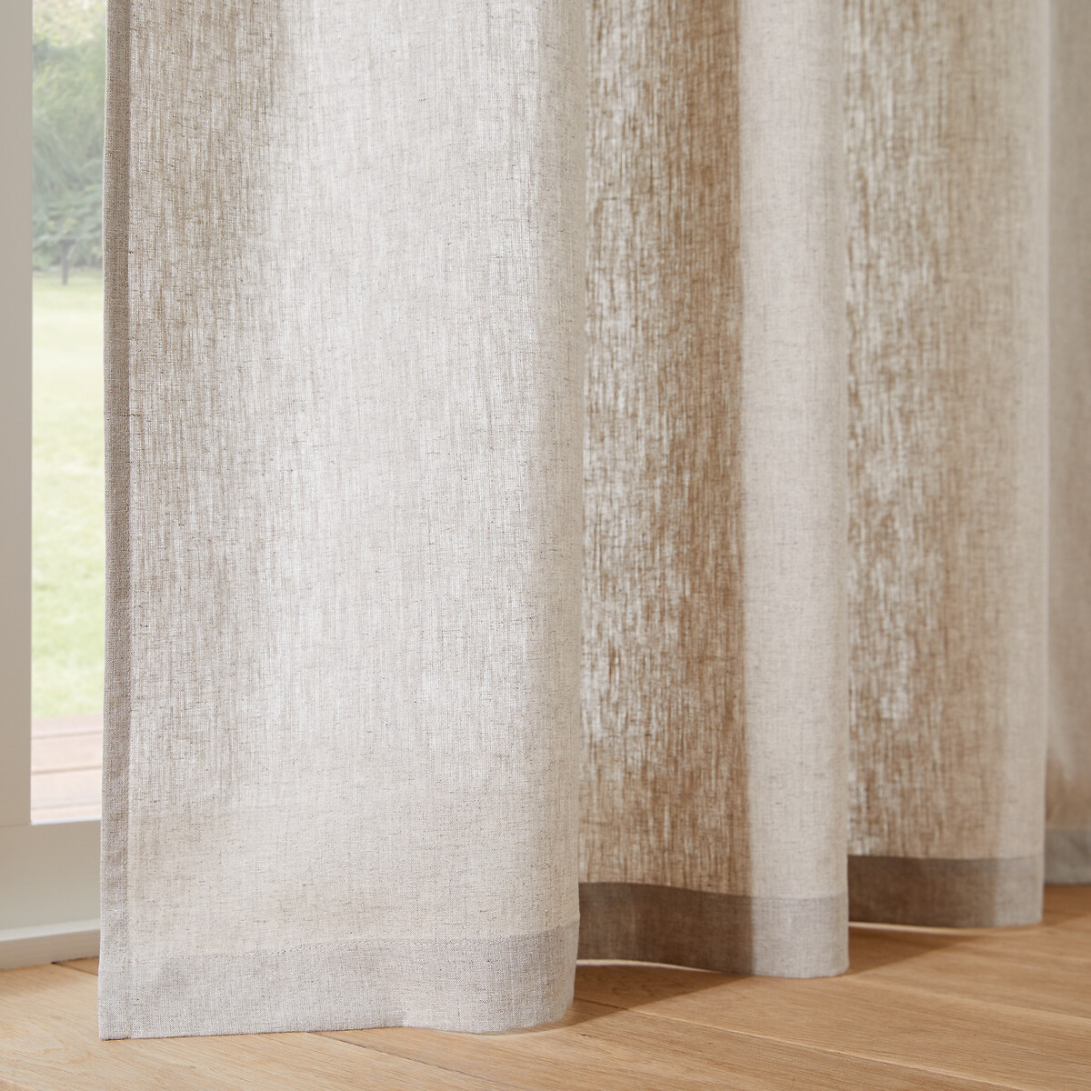 LA REDOUTE INTERIEURS<br>Cortina com laços ocultos em linho/veludo, Onega x Veludo