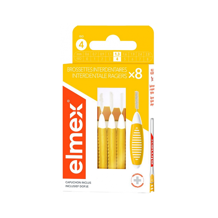 Elmex 8 brossettes interdentaires taille 1,3 mm