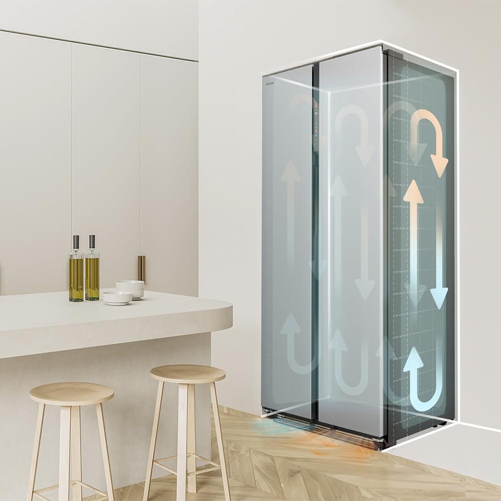 Cecotec Réfrigérateur américain Bolero CoolMarket SBS 436 SBI Inox E. Réfrigérateur américain inox, 436L, Total No Frost, Inverter Plus, MultiAirFlow,