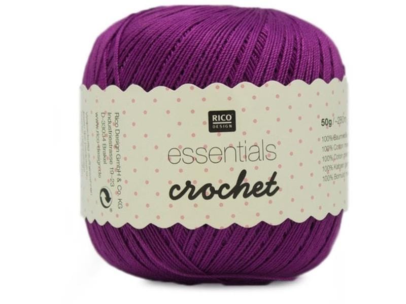 Rico Design Häkel- und Strickgarn Essentials Crochet 50 g, Häkelgarn für kreative Projekte