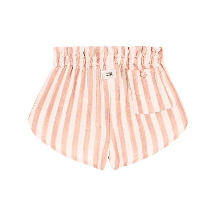 Studio Bohème Short Georgette Rayé | Rose