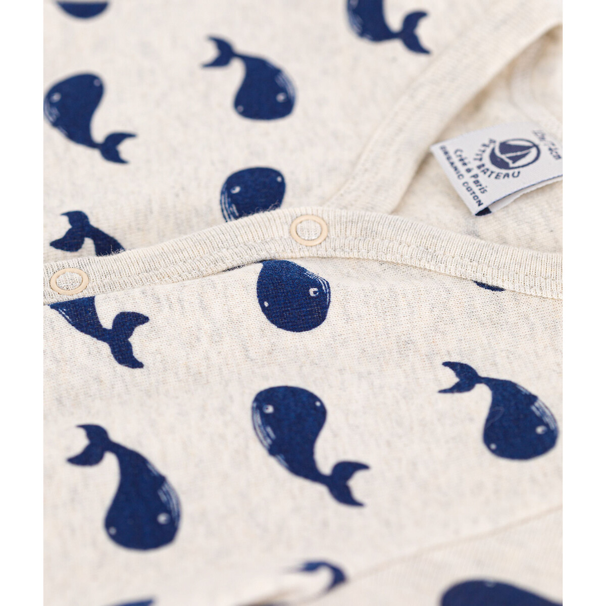 PETIT BATEAU<br>Macacão curto de algodão