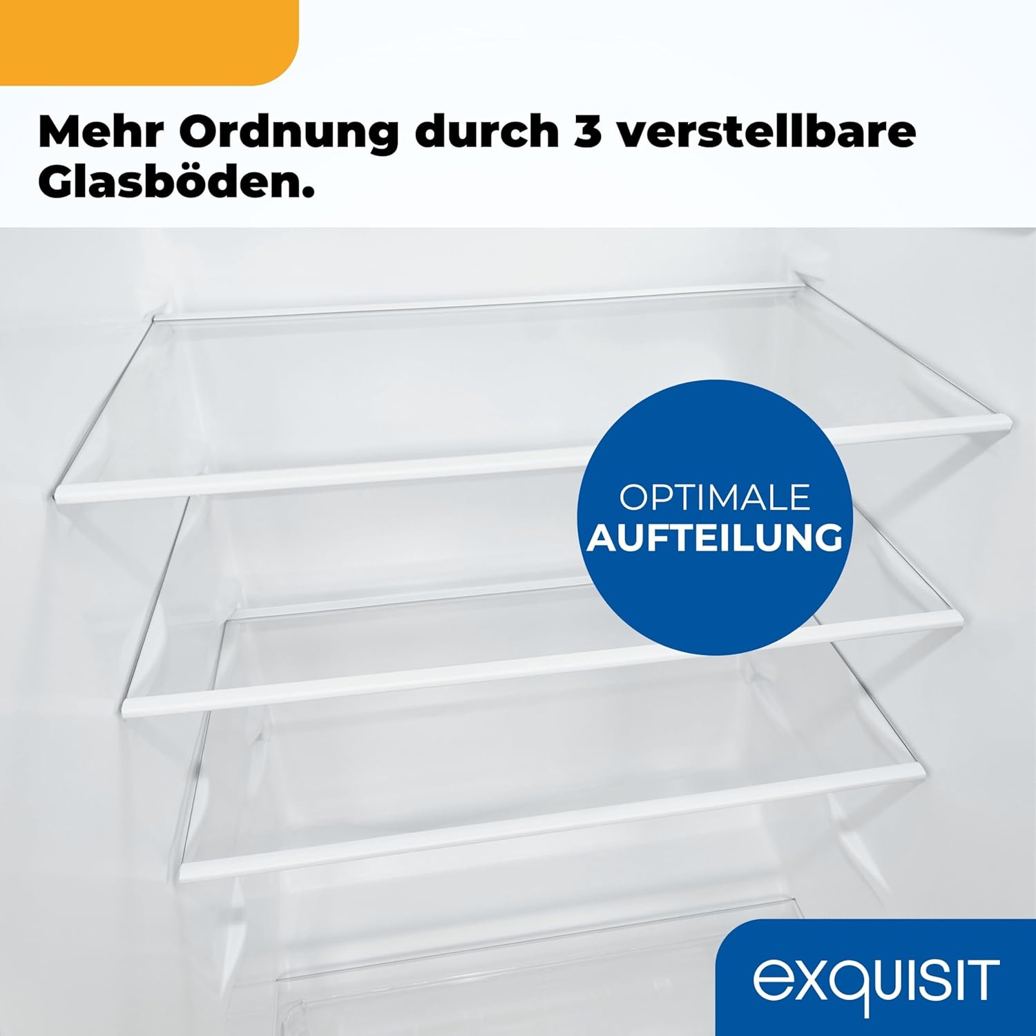 Exquisit Kühl-Gefrierkombination, 143 cm Höhe, Kühlschrank mit Gefrierfach, 4-Sterne-Gefrieren, 206 Liter, KGC5270-45-040E inoxlook
