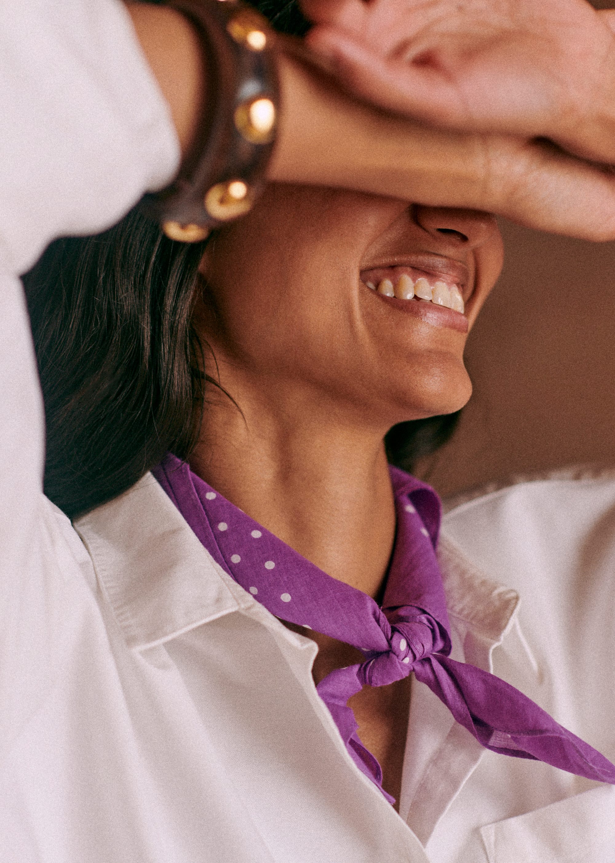 Foulard Gaston - Pois Violet - LES COMPOSANTES/DÉCOUVRIR 5906749