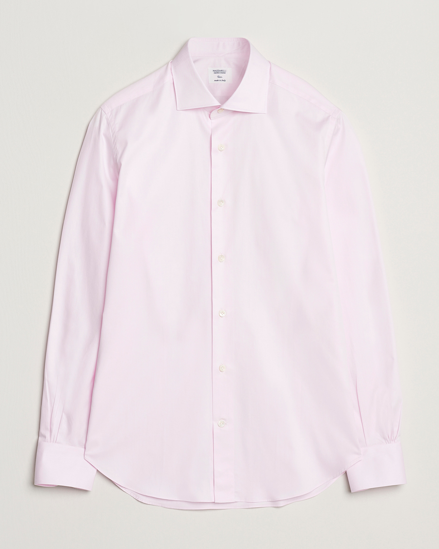 Mazzarelli Soft Cotton Cut Away Shirt Rosa
