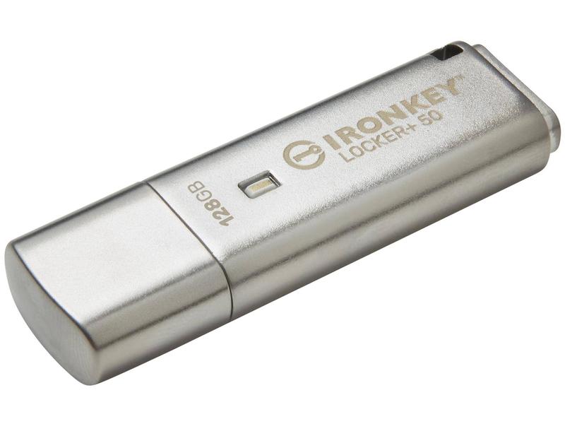 Kingston USB-Stick IronKey Locker  50 128 GB USB-Stick mit AES-256-Verschlüsselung