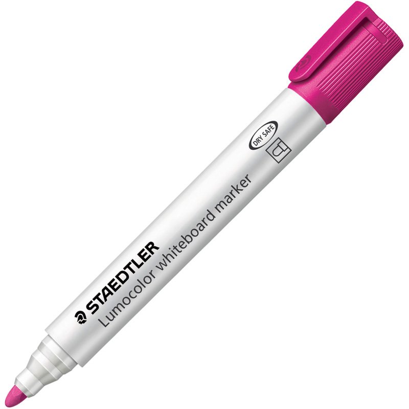 Marqueur effaçable rechargeable Staedtler Lumocolor 351 pointe ogive 2 mm - Pochette de 8