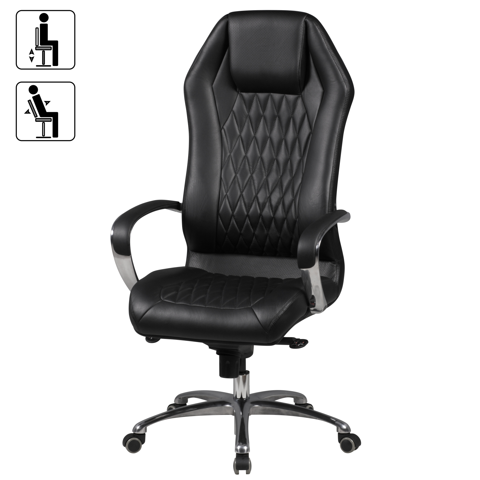 Bürostuhl MONTEREY - schwarz - 3-Punkt-Multiblockwippmechanik