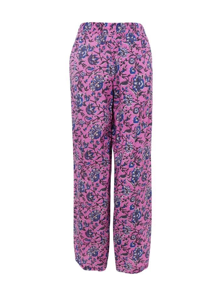 Black Colour Bcflora Pants pink paradise