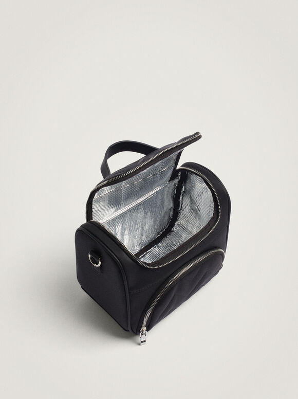 Sacola de nylon para transportar alimentos - Preta