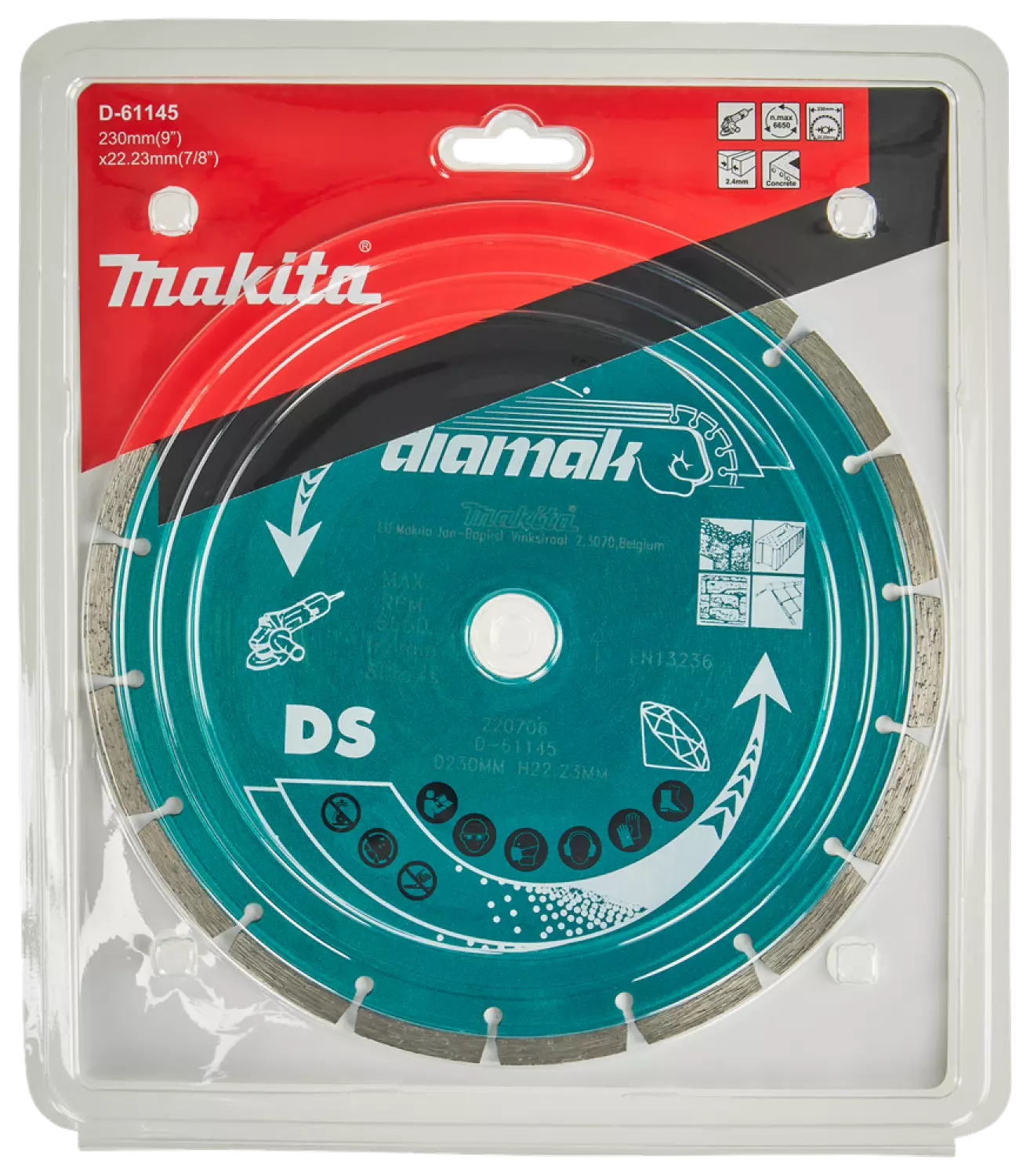 Makita P-44155 / D-61145 Diamantdoorslijpschijf - 230 x 22,23mm - beton - steen