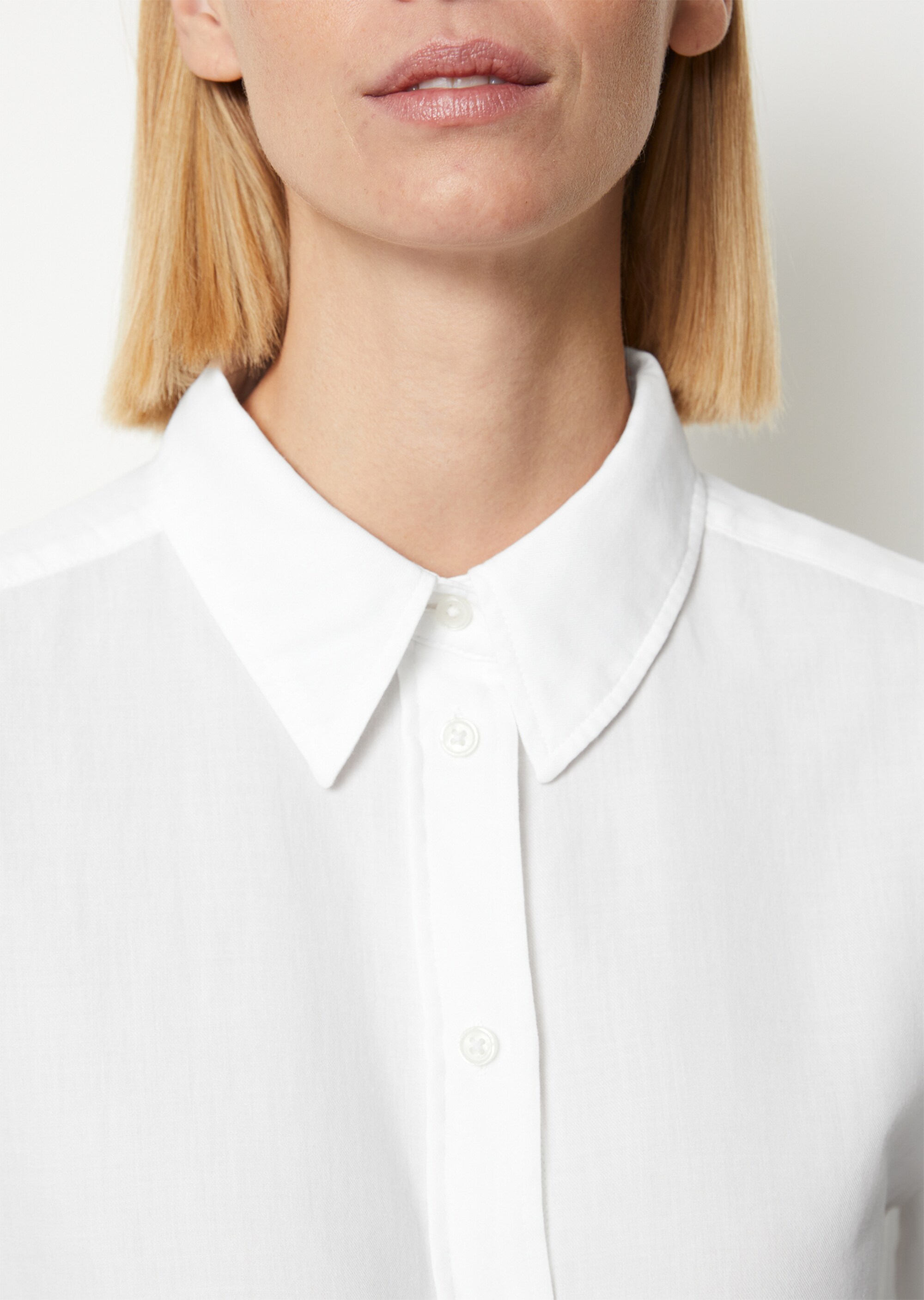 Bluse regularaus softem Baumwoll-Twill