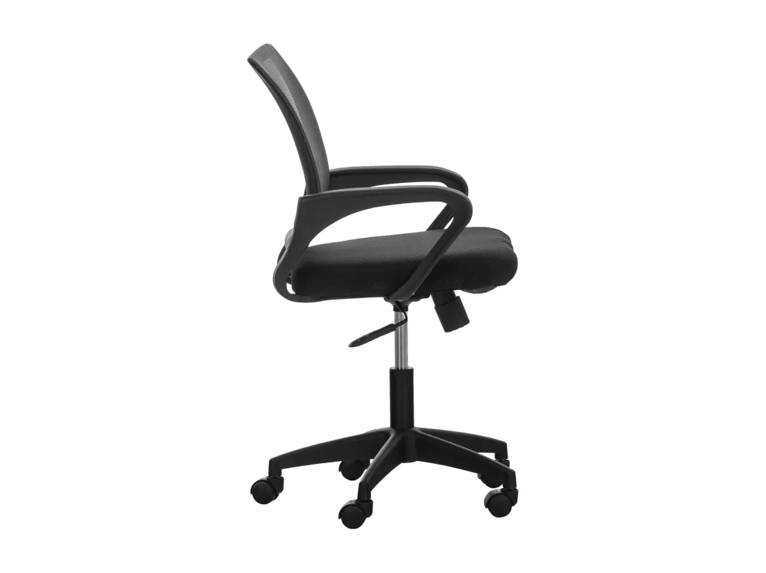 Chaise de bureau - Microfibre & Plastique - Noir - Auburn