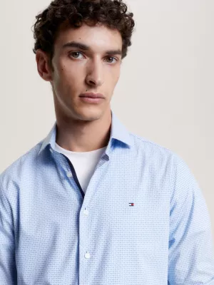 Camisa Slim Fit com Microestampa