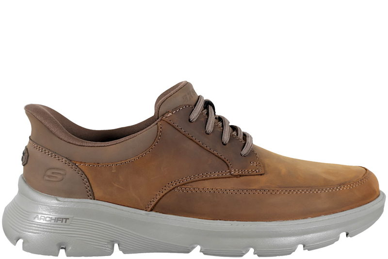 SKECHERS ARCH FIT GARZA ROWAN BROWN SLIP-INS SNEAKER