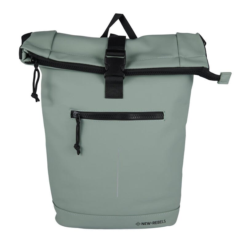 New Rebels Mart Waterproof Rolltop Rugzak Laptopvak 15,6'' Salie Green
