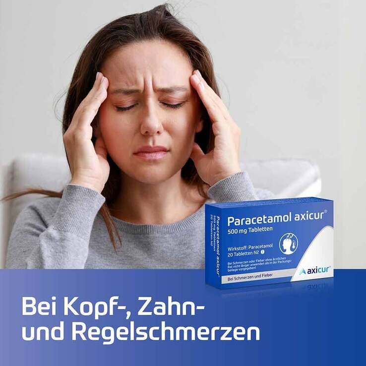 Paracetamol axicur® 500 mg Tabletten , 20 St