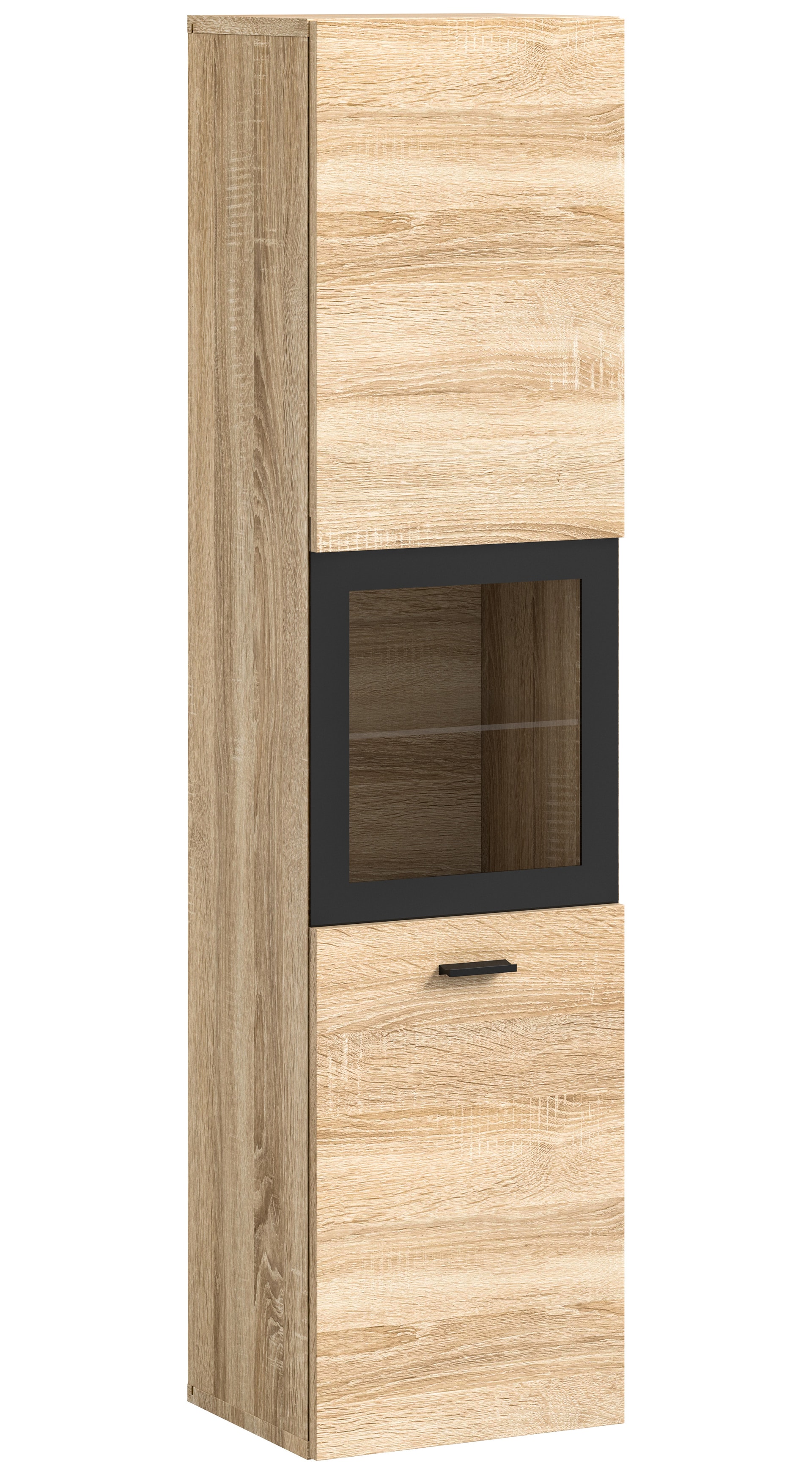 Bad-Midischrank BOSTON braun/schwarz 125cm