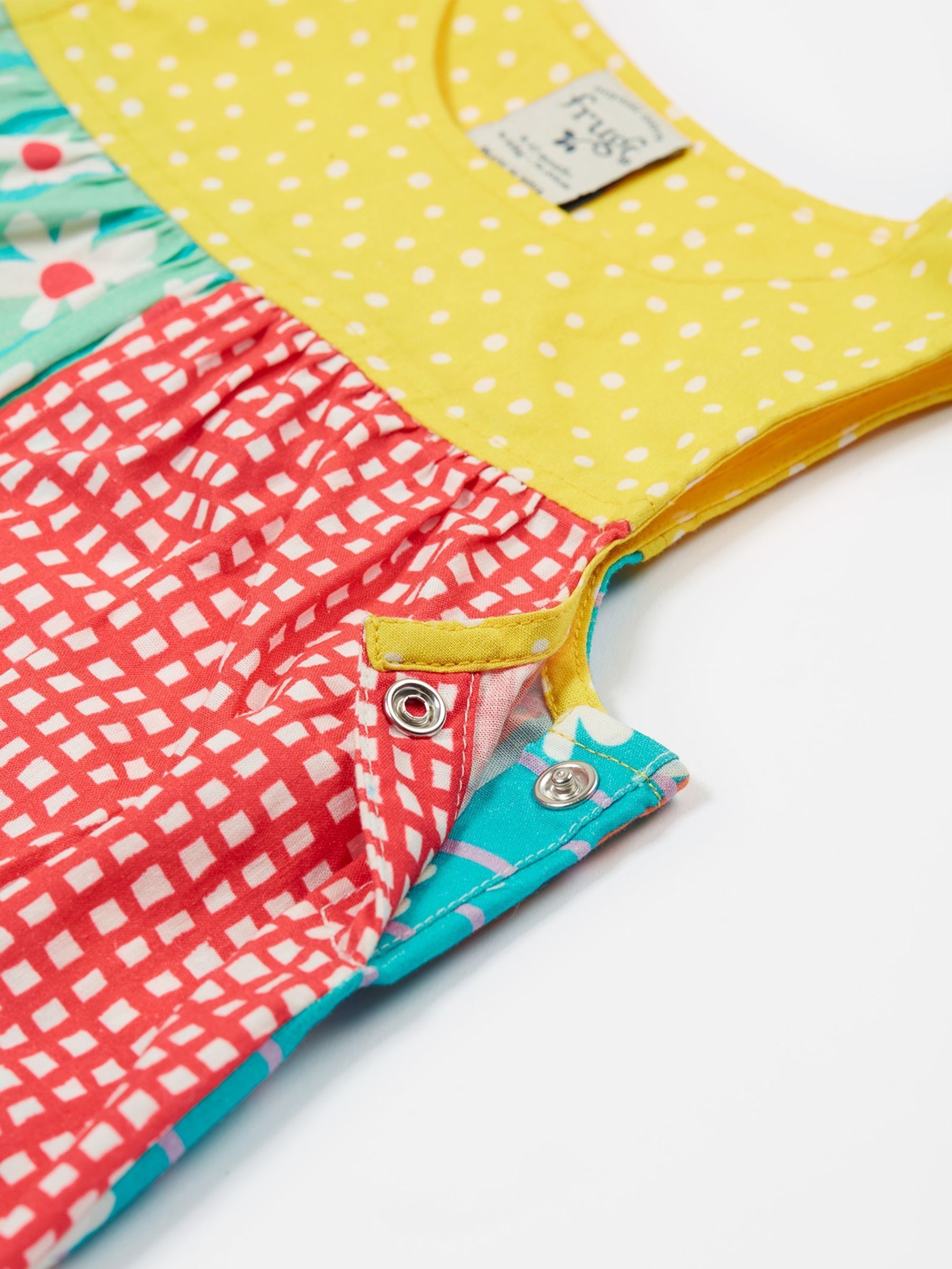 Frugi Green Summer Printed Dungarees